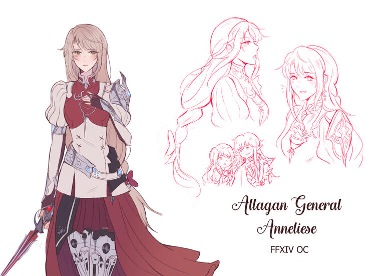 Rough Concept Art of my OC from FFXIV (2025)